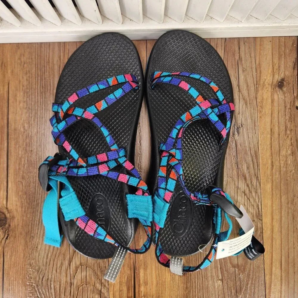 Chaco ZX/1 Ecotread Kids Sz 5 M Break Teal Hiking Beach Strappy Sandals J180264